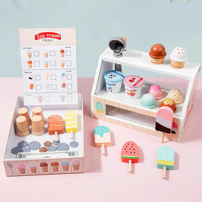 Montessori Ice Cream Playset – Pretend Food Toys for Kids