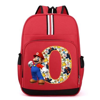 Super Mario Kids Backpack – Cartoon A-Z Schoolbag for Boys