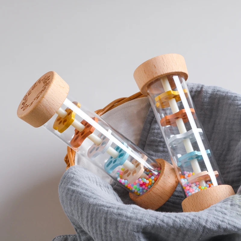 Colorful Musical Rain Stick Hourglass Rattle