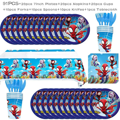 Birthday Party Decoration Spiderman Theme Balloon