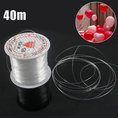 Clear Nylon 40m Invisible Thread for Balloons and Decorations.