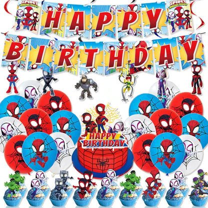 Birthday Party Decoration Spiderman Theme Balloon