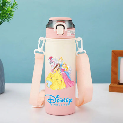 Disney Princess Thermos Bottle – Elsa, Straw & Strap