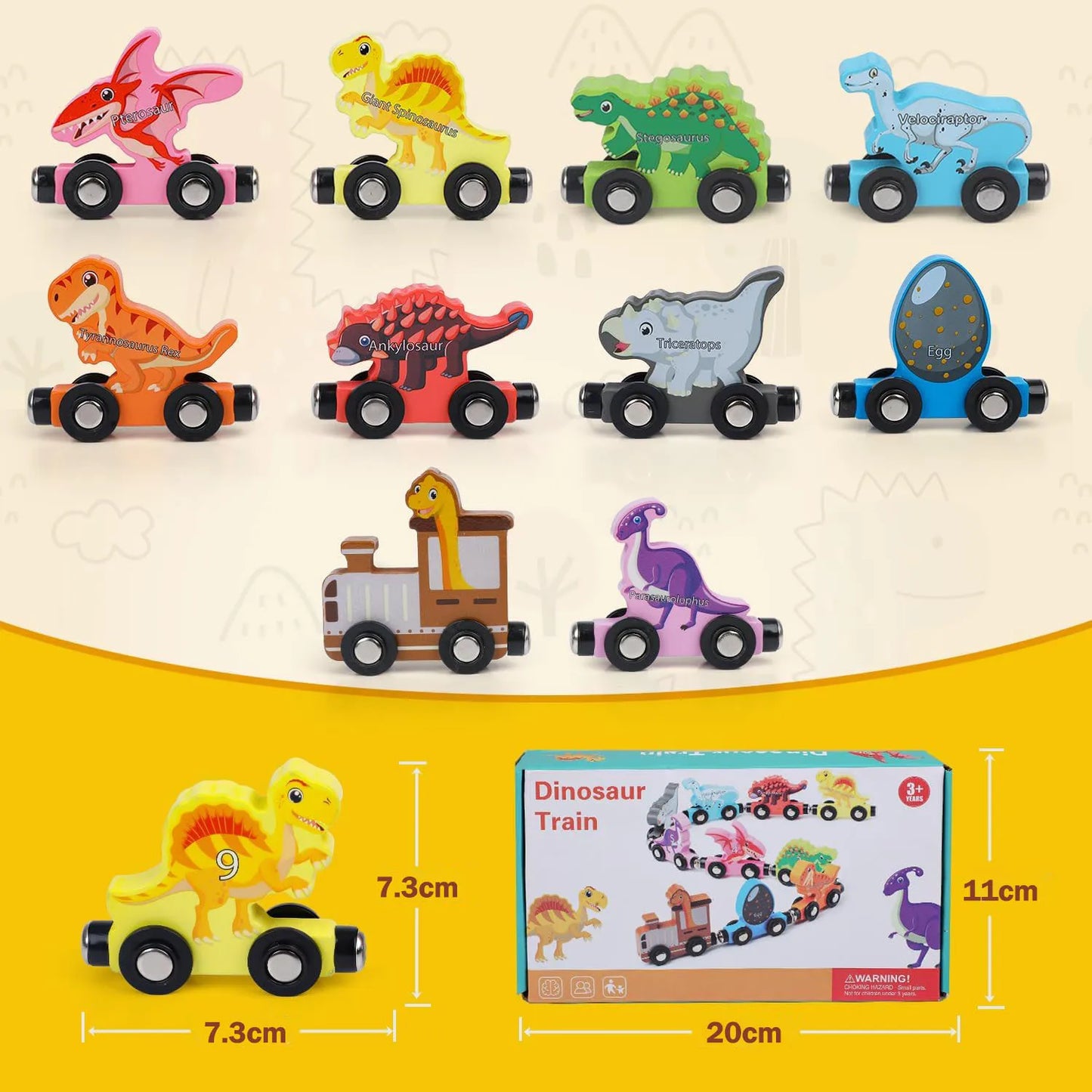 Montessori Magnetic Wooden Train Toy – Early Educational Animal Sorting Learning Set for Kids