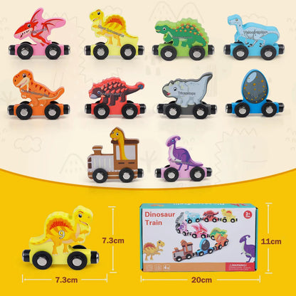 Montessori Magnetic Wooden Train Toy – Early Educational Animal Sorting Learning Set for Kids