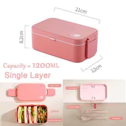 Portable Bamboo Fiber Lunch Box