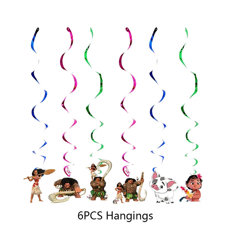 Moana Birthday Party Decoration Cartoon