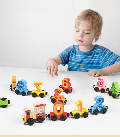Montessori Magnetic Wooden Train Toy – Early Educational Animal Sorting Learning Set for Kids