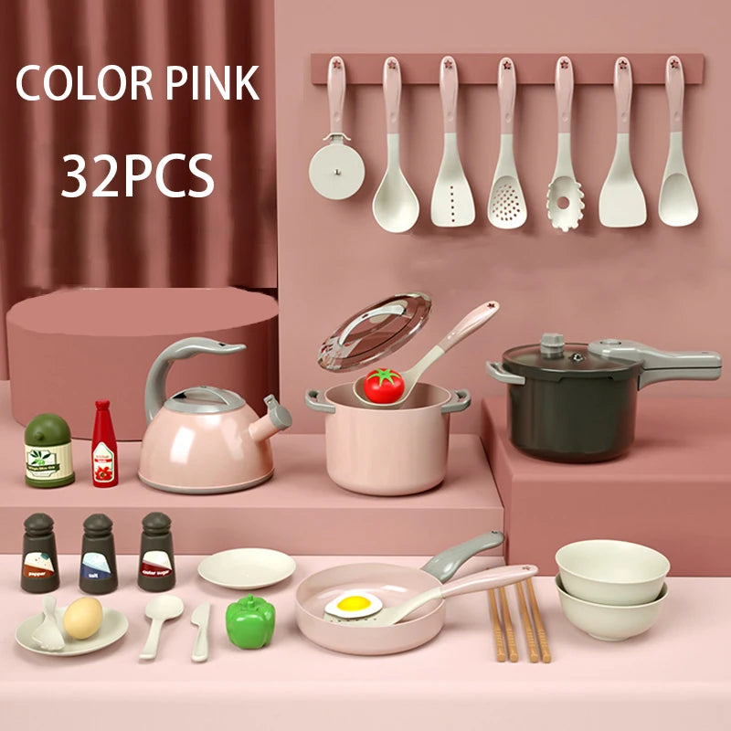 Kids' Pretend Kitchen Set – Mini Food & Cooking Utensils