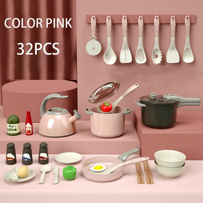 Kids' Pretend Kitchen Set – Mini Food & Cooking Utensils