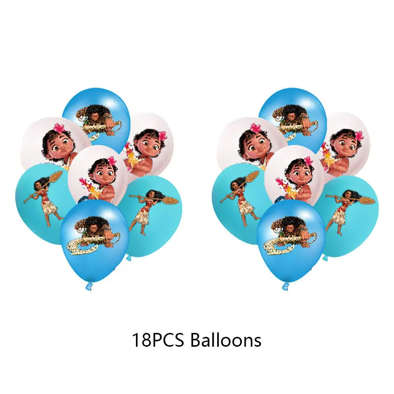 Moana Birthday Party Decoration Cartoon