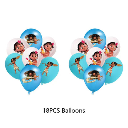 Moana Birthday Party Decoration Cartoon