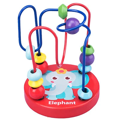 Montessori Wooden Bead Maze & Abacus Toy for Toddlers 1–3 Years