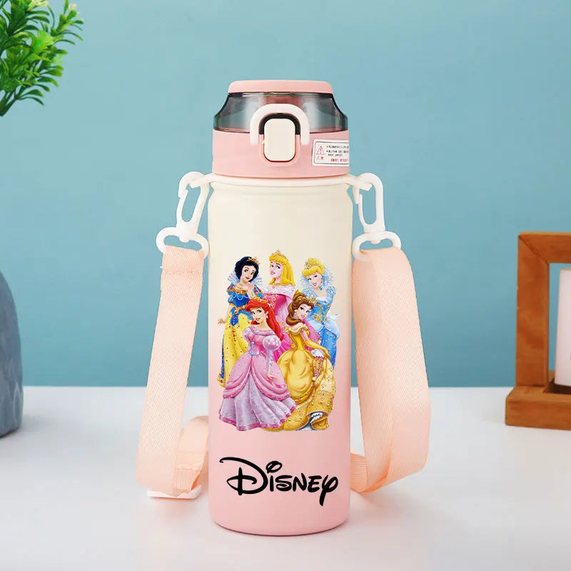 Disney Princess Thermos Bottle – Elsa, Straw & Strap