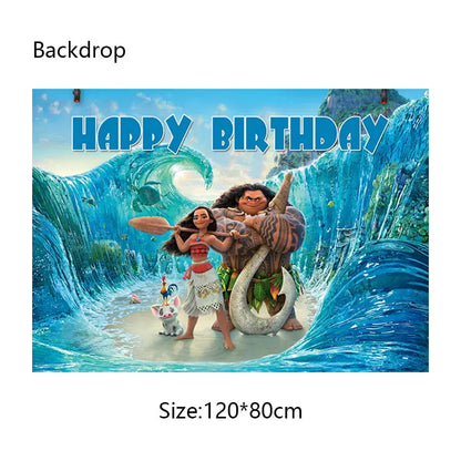 Moana Birthday Party Decoration Cartoon