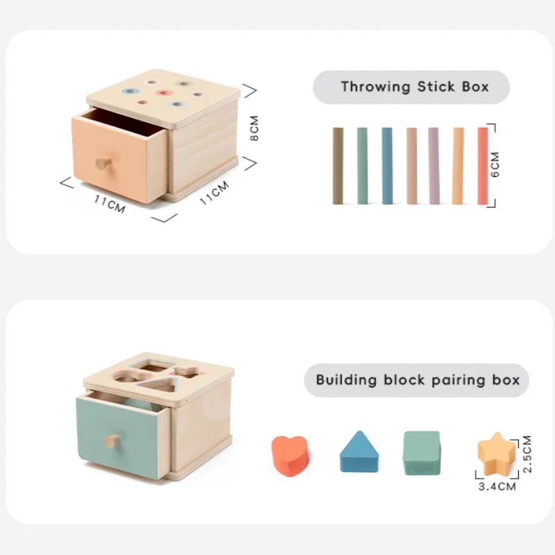 Montessori Wooden Coin & Shape Box Educational Toy