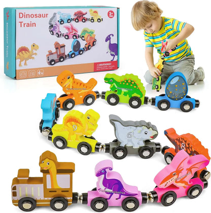 Montessori Magnetic Wooden Train Toy – Early Educational Animal Sorting Learning Set for Kids