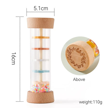 Colorful Musical Rain Stick Hourglass Rattle