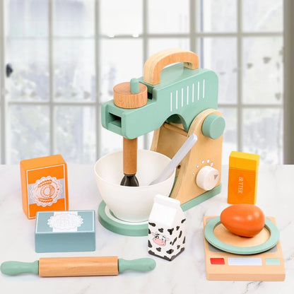 Children's Wooden Tea Set Playset – Pretend Kitchen Toy