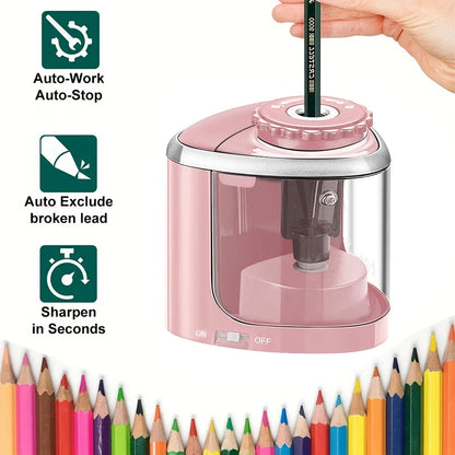 Electric Automatic Pencil Sharpener (6-8mm) – Ideal for School & Office