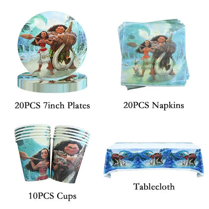 Moana Birthday Party Decoration Cartoon