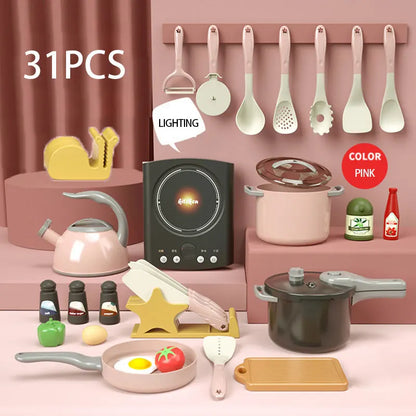 Kids' Pretend Kitchen Set – Mini Food & Cooking Utensils
