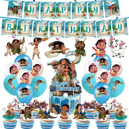 Moana Birthday Party Decoration Cartoon