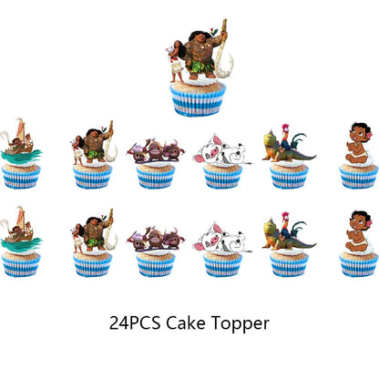 Moana Birthday Party Decoration Cartoon