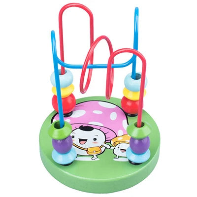Montessori Wooden Bead Maze & Abacus Toy for Toddlers 1–3 Years