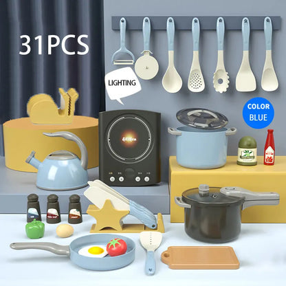 Kids' Pretend Kitchen Set – Mini Food & Cooking Utensils