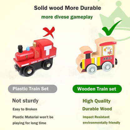 Montessori Magnetic Wooden Train Toy – Early Educational Animal Sorting Learning Set for Kids