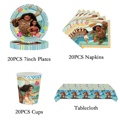 Moana Birthday Party Decoration Cartoon