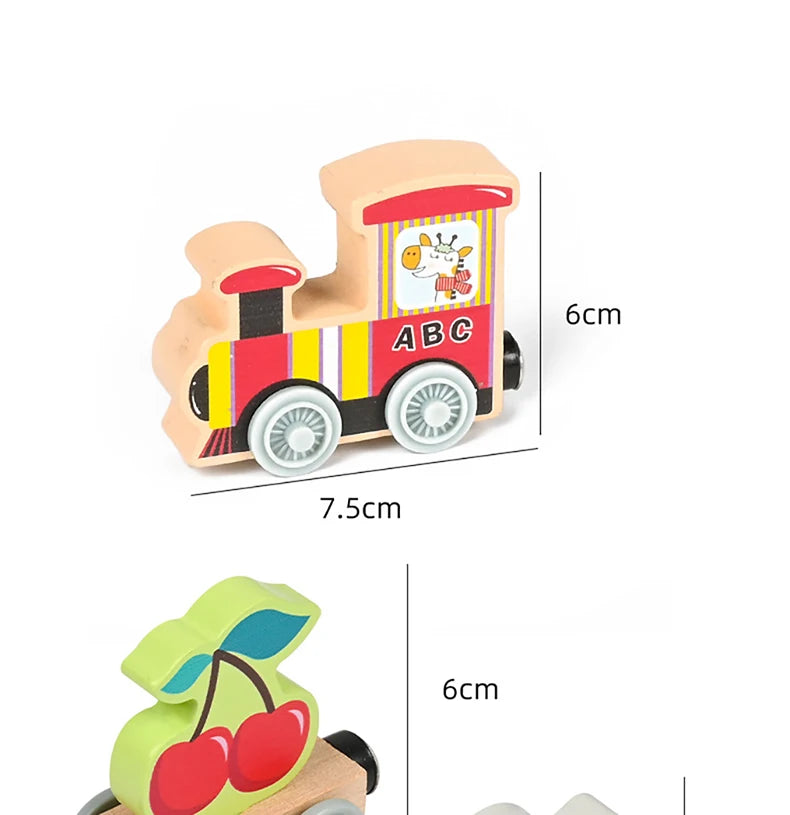 Montessori Magnetic Wooden Train Toy – Early Educational Animal Sorting Learning Set for Kids