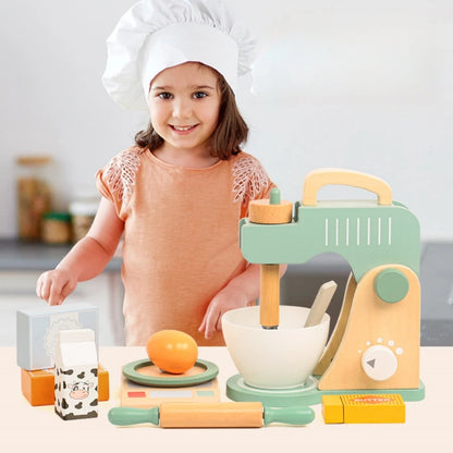 Children's Wooden Tea Set Playset – Pretend Kitchen Toy
