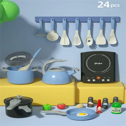 Kids' Pretend Kitchen Set – Mini Food & Cooking Utensils